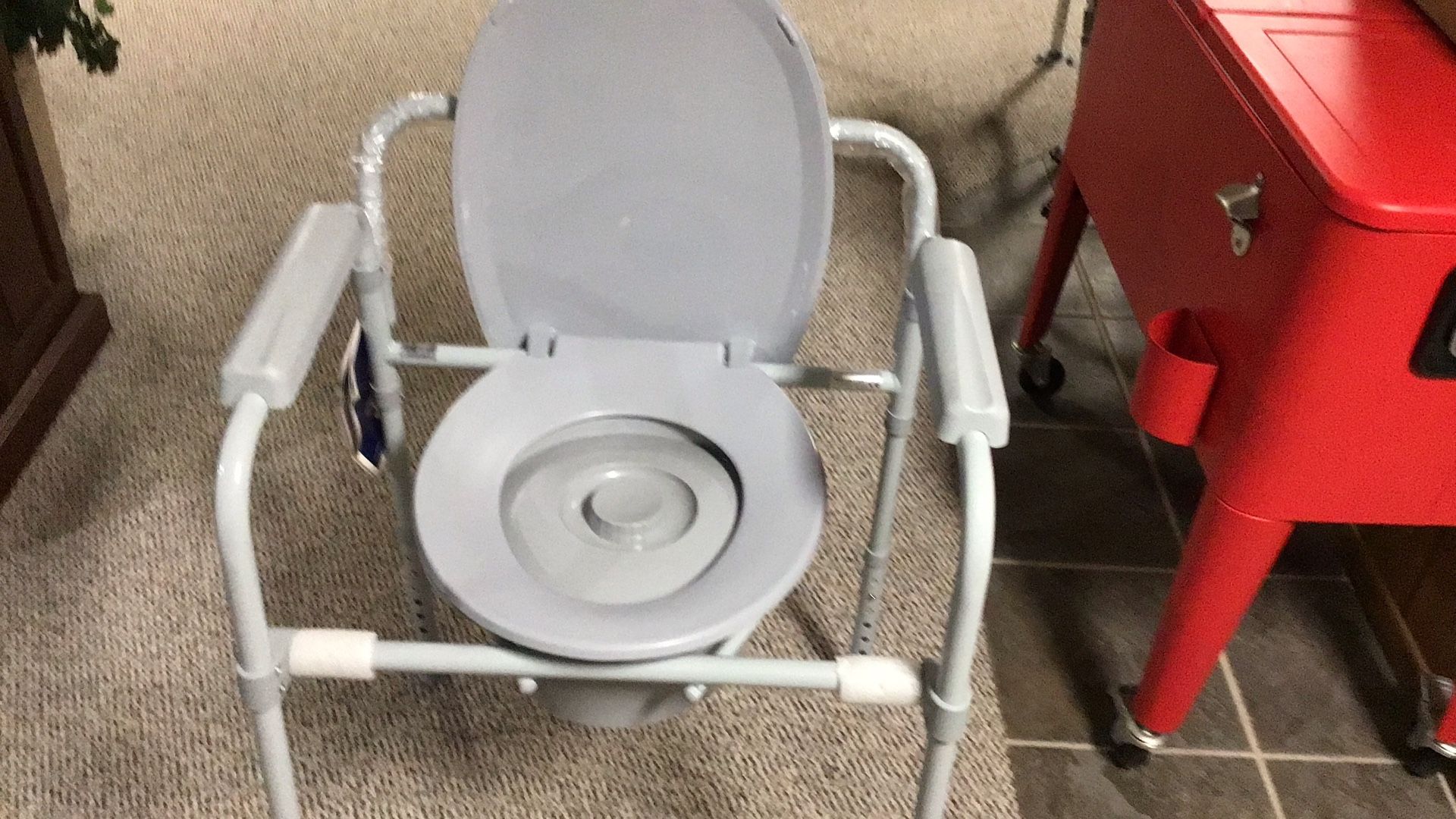 Folding Steel Commode