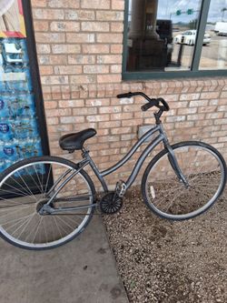 Gray Step-Through Cruiser Bicycle
