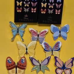 Disney Princess Butterfly Inspired Enamel Metal Pin Blind Box Series Combo Set