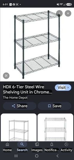 Uline Heavy Duty Chrome Rack 24 w x 60 L x  74 H - 3 Tier