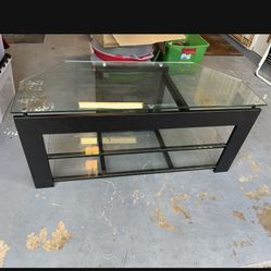 TV Table 3 Tiered Glass Shelves