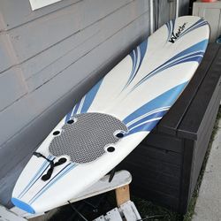 8ft Wavestorm Foam Surfboard With Leash, Good Condition