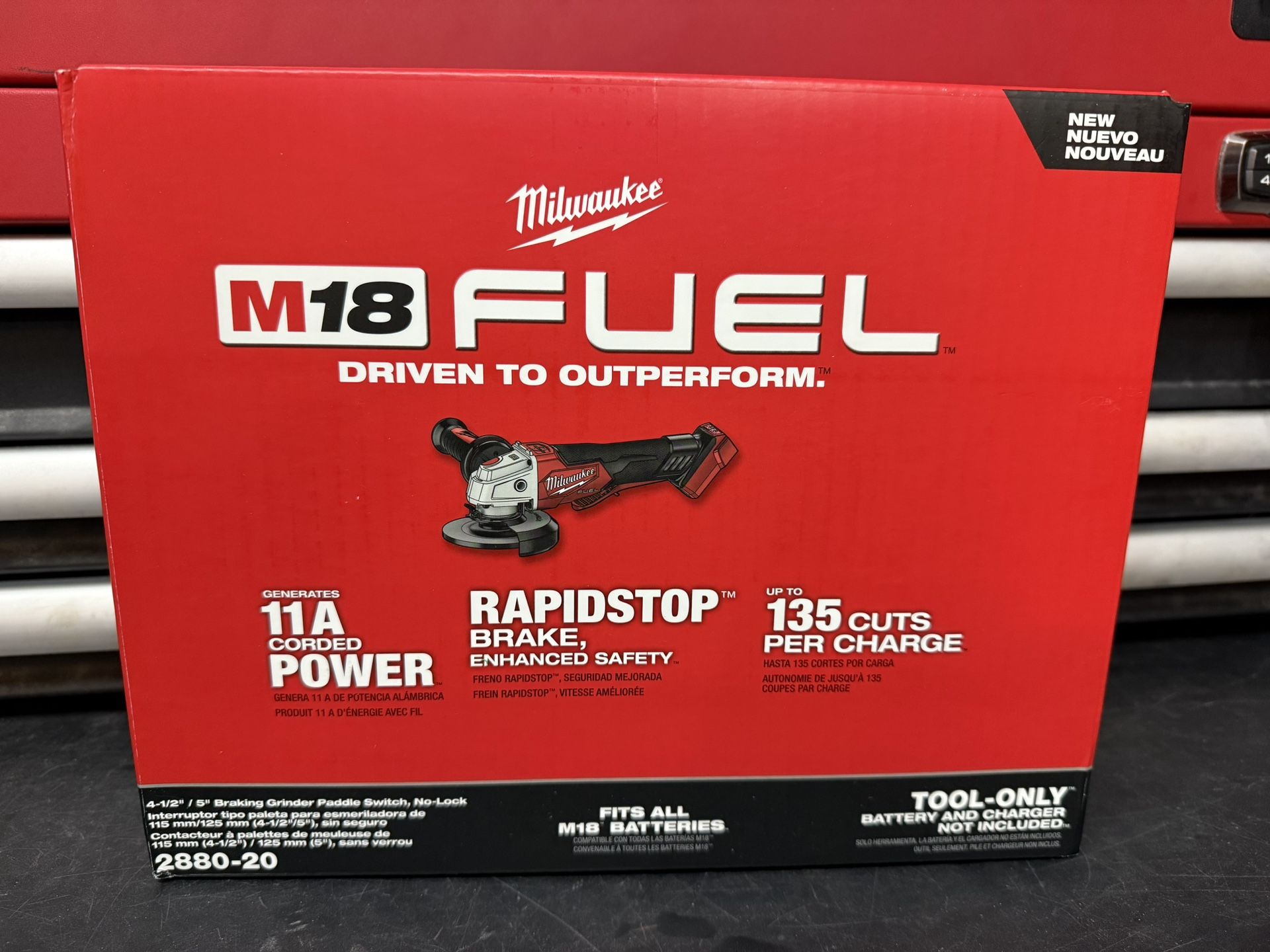 MILWAUKEE M18 FUEL 18V Lithium-Ion Brushless Cordless 4-1/2 in./5 in. Grinder w/Paddle Switch (Tool-Only)