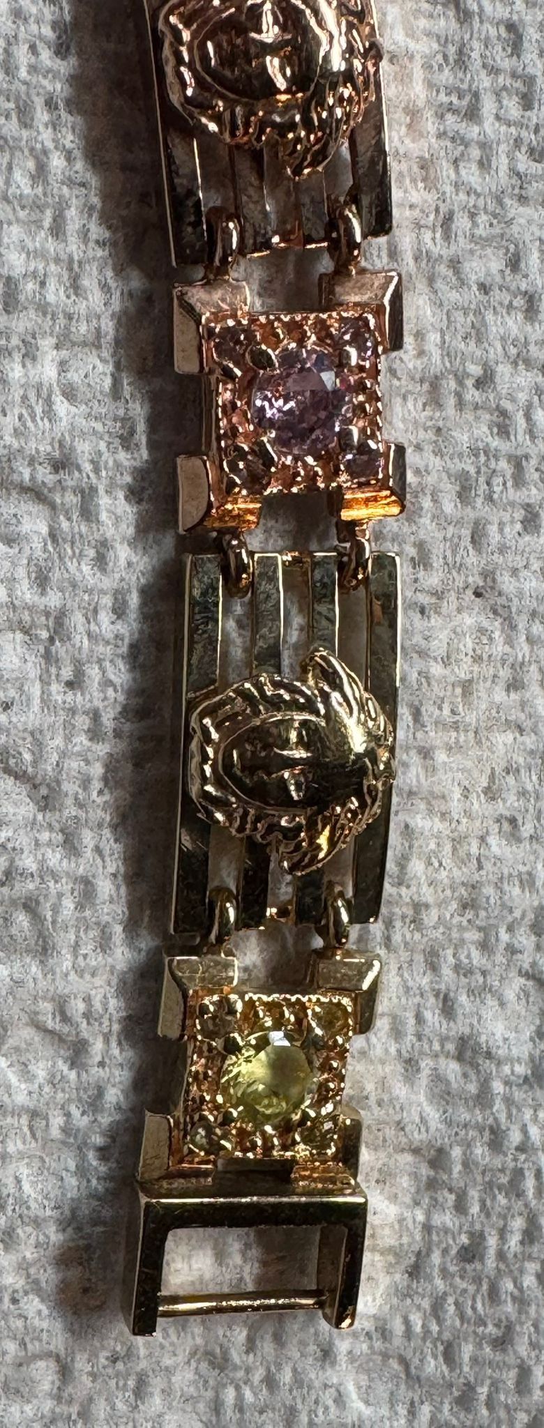 Wow, the perfect Christmas gift for your girlfriend. 20 G of custom built three tone 10 carat Versace bracelet