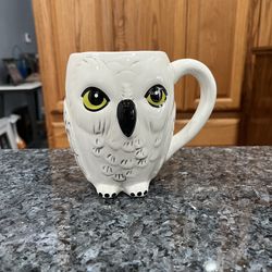 Harry Potter Hedwig Owl 3D Sculpted Ceramic Mug.  Brand new never used.  Smoke free home