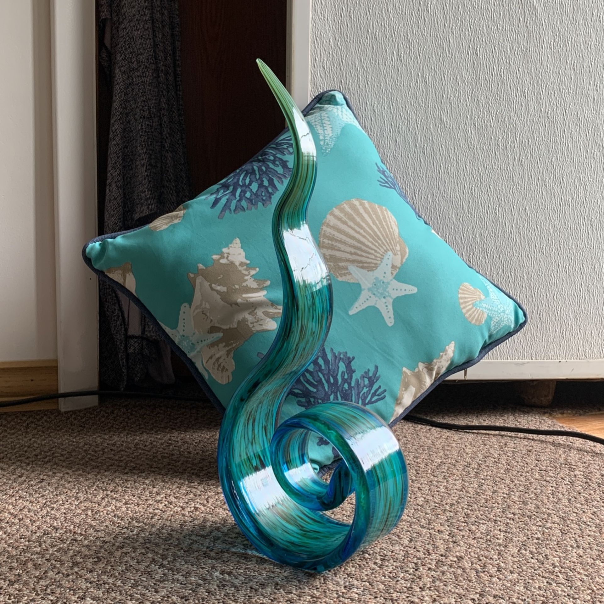Mid-20th Century Murano Glass Ribbon Swirl