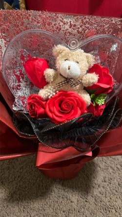 Teddy flower bear