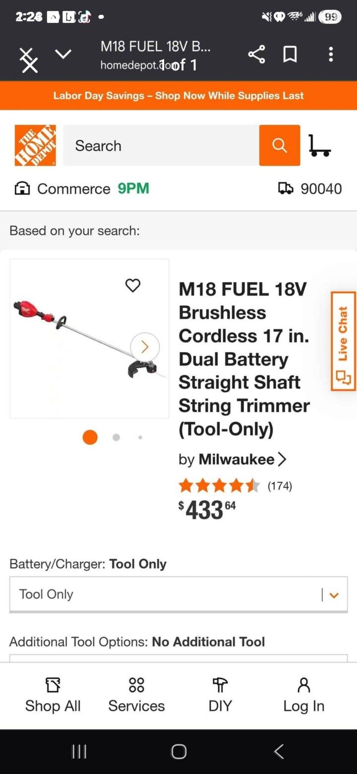 MILWAUKEE M18 DUAL BATTERY BRAND NEW $159 Tool-Only