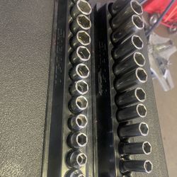 Snap On 3/8 Chrome Sockets 