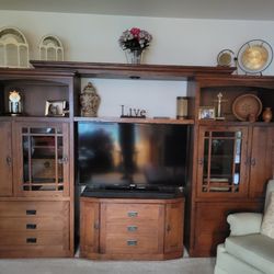 Solid Oak Entertainment Center