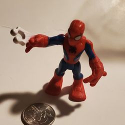 Cute Small 3" Spiderman Shooting Web. Movable Head