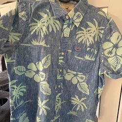 Holister Hawaiian Shirt Medium 