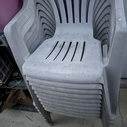 10 resin chairs