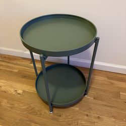 danpinera 2-Tier Metal Side Table - Green