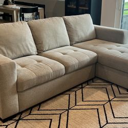 Couch with storage and sleeper pull out