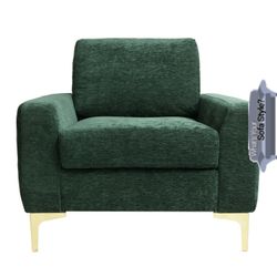 Evelyn Sofá Green Shenille W/Arms