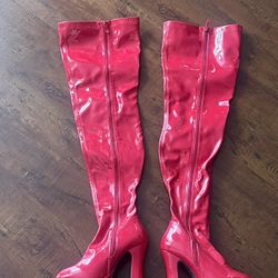 Halloween  Women Red Boots  Size 8