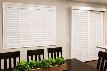 Sliding Glass Door Shutters, Patio Door Shutters, Custom, Split View Style - 909-681-7003