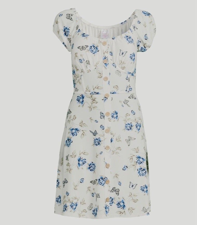 No Boundaries Junior's Corset Peasant Dress