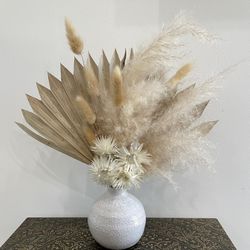 Pampas Grass & Thistle Bud Vase