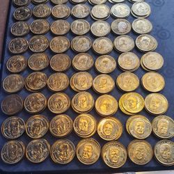 Lot Of 175 Brass Coins Pinnacle Mint Football Baseball Hockey Players Over 5 Pounds Of Brass All For $150