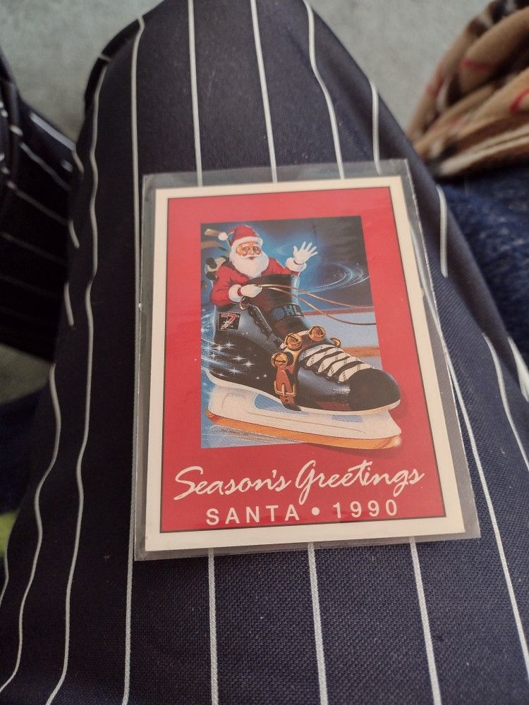 Season Greetings Santa 1990 Card. Cash Porch Pickup Redmond