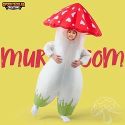 Spooktacular Creations Full Body Mushroom Inflatable Kids 7-10 Yrs Old Costume