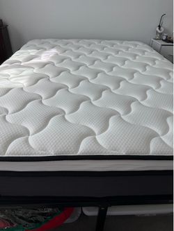 Queen mattress and bed frame