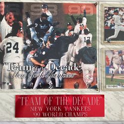 NY Yankees Team Of The Decade Wall Plaque