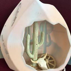 Ceramic Desert Scene With Light