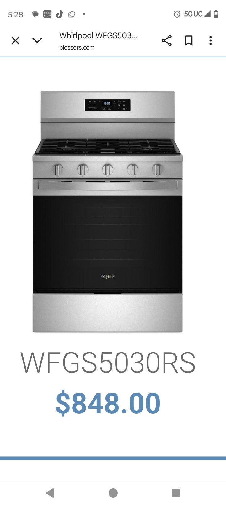 Whirlpool Stove