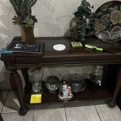 Eight Piece Sectional, Two Recliners, One Chase Two Separate Cupholders, Coffee Table, End Table, And A Couch Table