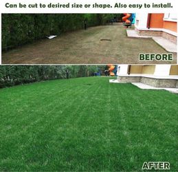 Heyroll Artificial Grass 9X18ft, 0.4" Height Fake Grass Turf Mat, Patio Balcony Lawn, Astro Turf Rug Dogs Pet, Indoor Outdoor Garden Synthetic Grass C