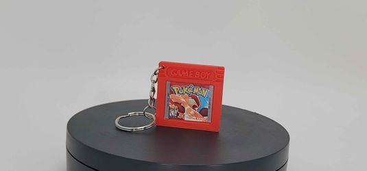 3D Printed Pokemon Red Version Cartridge Toy Gifts Charm Decor Keychain