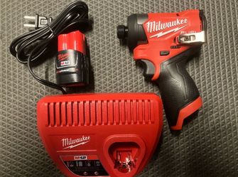 New Milwaukee Fuel M12 Impact Driver 2AH Battery and Charger