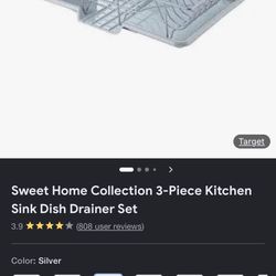 New 3 Piece Dish Drainer 