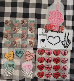 Valentines Themed Transfer Prints