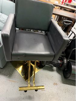 Artist hand Hair Salon Chair Black and Gold, Hydraulic Styling Chair Heavy Duty Pump, 360 Degree Swivel Barber Chair, Adjustable Height, Beauty Salon