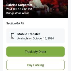 Sabrina Carpenter November 16th GA Pit Ticket