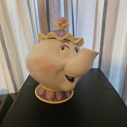 -NEW- Disney Mrs Potts Tea Pot Music Box - Beauty And The Beast