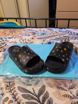 Art Class, Platform Sandals, blk w/ 🌺 s