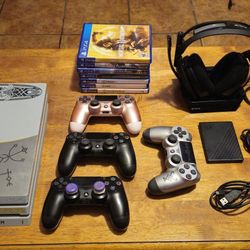 PS4 Pro Limited Edition God Of War Bundle – 4 Controllers, Astro A50, Games, 1TB Storage