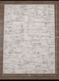 Area Rug 9x12 Ivory Gray / carpet