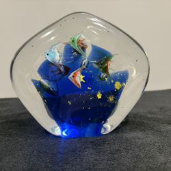 Aquarium Art Glass Paperweight 