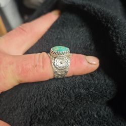 Silver And Turquoise Ring