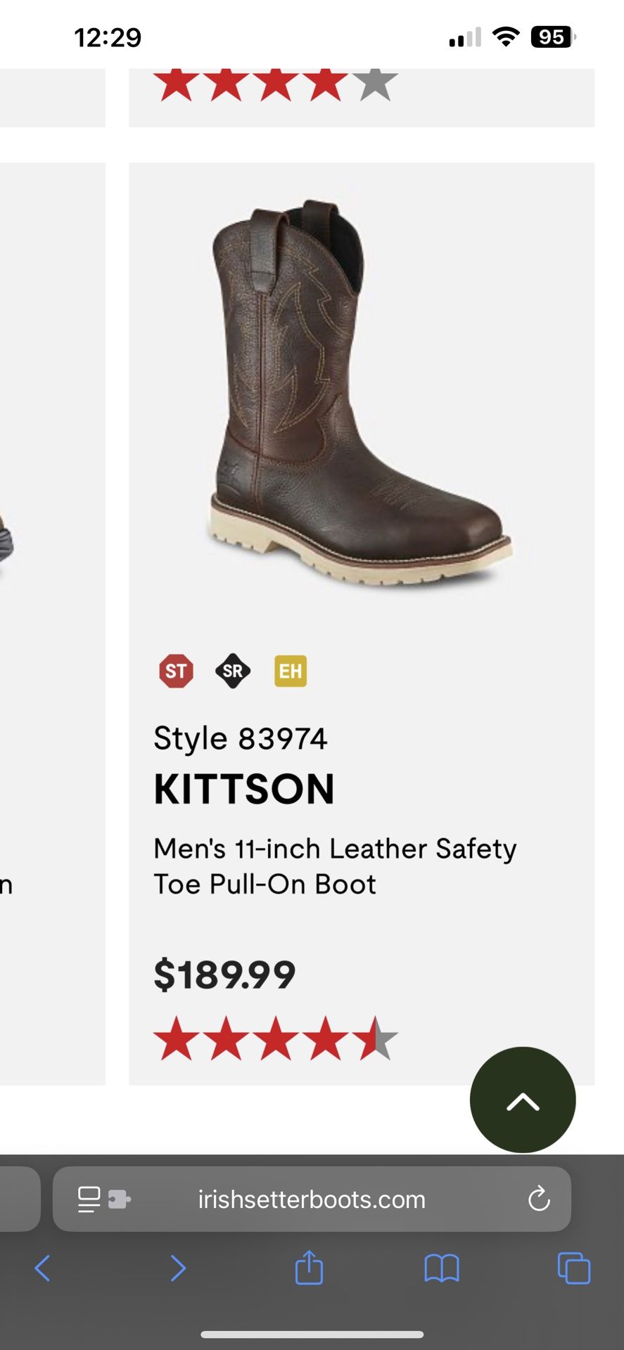 Red Wing Irish Settler Steel Toe Boots