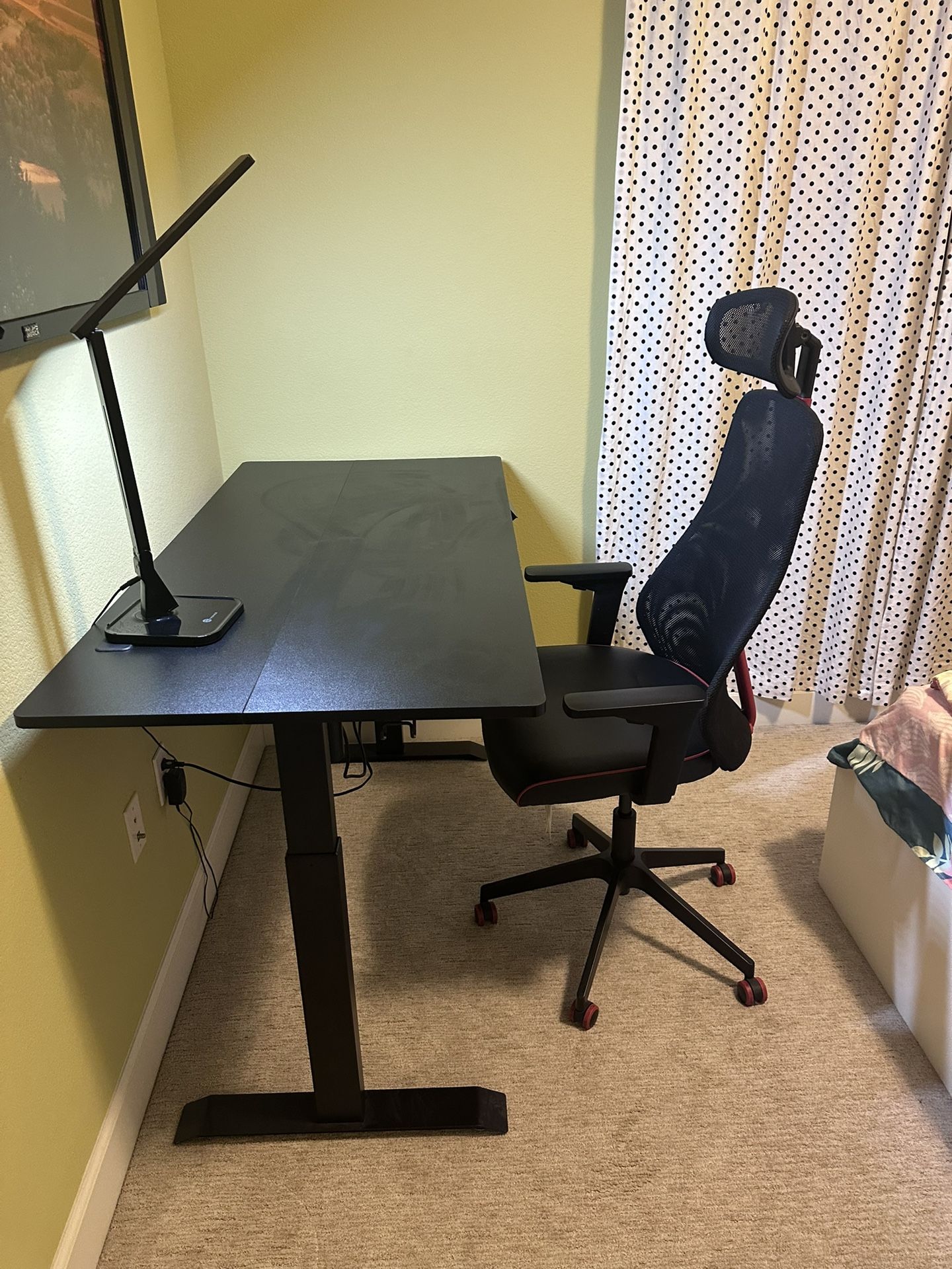 Adjustable Standing Desk + Ergonomic Chair Set – Excellent Condition!