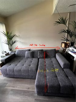Gray Power Extendable Sofa
