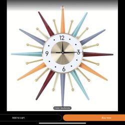 Quality Mid Century Modern Silent Wall Clock! *****yes It’s Available 