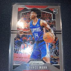 Terrance Mann 2019-20 panini prizm base rc rookie card #296 LA Clippers